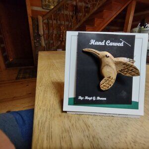 Hoyt Brown hand carved  hummingbird